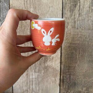 Bunny Rabbit Teacup Hamato Hasami ware Chuzen Nakazen mini Japanese Moon Magic